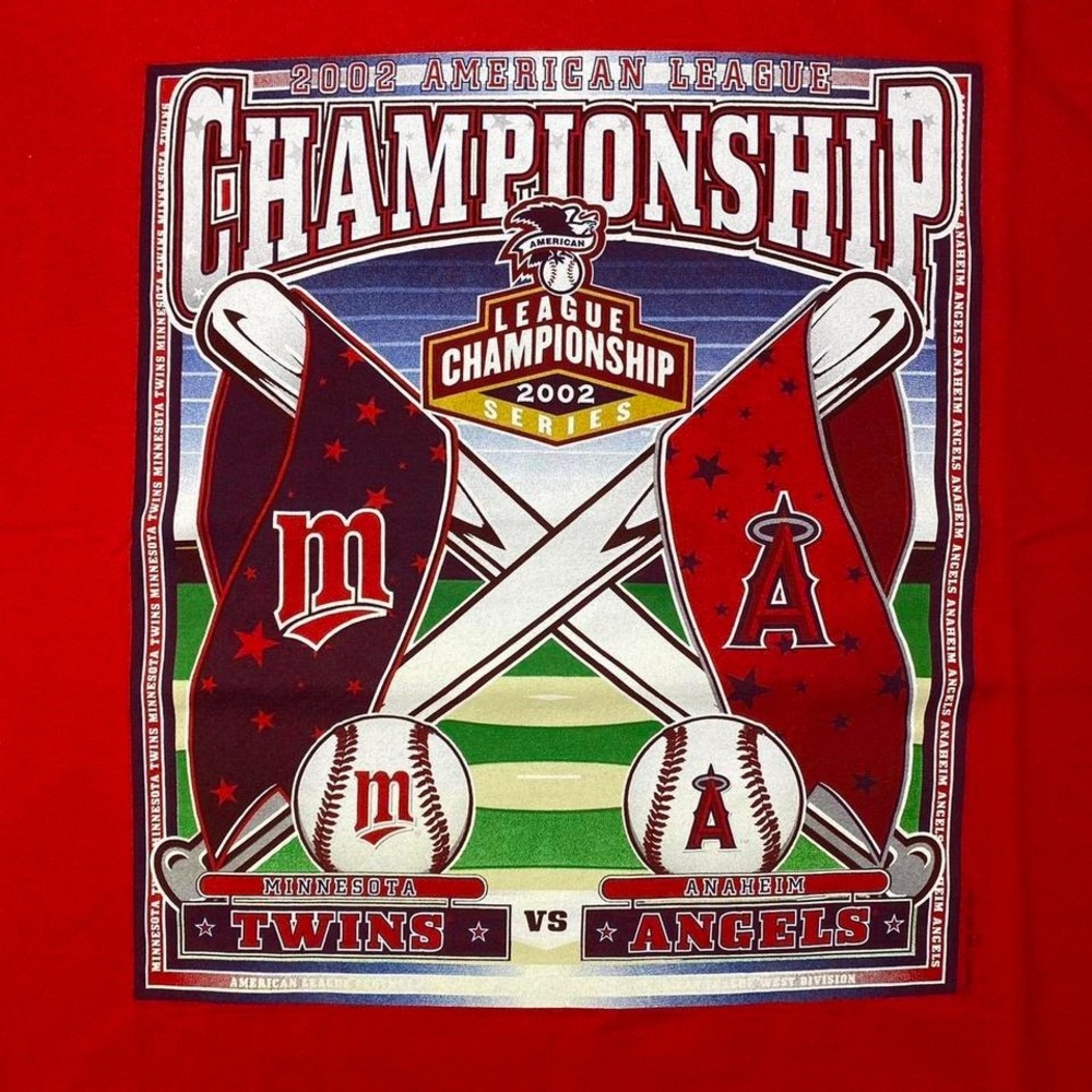 Vintage 2000s TWINS vs ANGELS baseball shirt